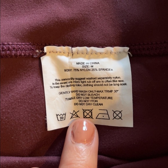 Maroon barbell leggings - Picture 6 of 7